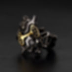 HEPHAESTUS God ring God of Craftsman : Black&Gold