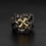 POSEIDON God Ring King of Ocean: Black&Gold