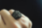 Silver Cross Baroque ring